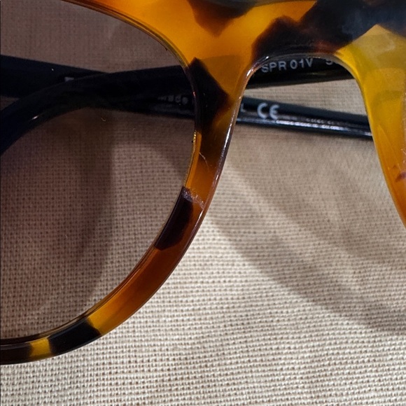 Prada CATWALK ORANGE HAVANA w/LIGHT BROWN GRAD LIGHT GR 56mm - Picture 6 of 8